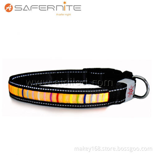 Orange Nightlight Light-Up Led Flashing Dog Collar